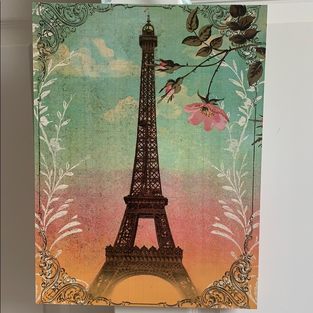 Papaya Eiffel Tower Print